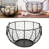 panier à œufs en métal pour rangement de cuisine et support pratique