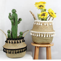 paniers de rangement en osier boho décor faits main en rotin