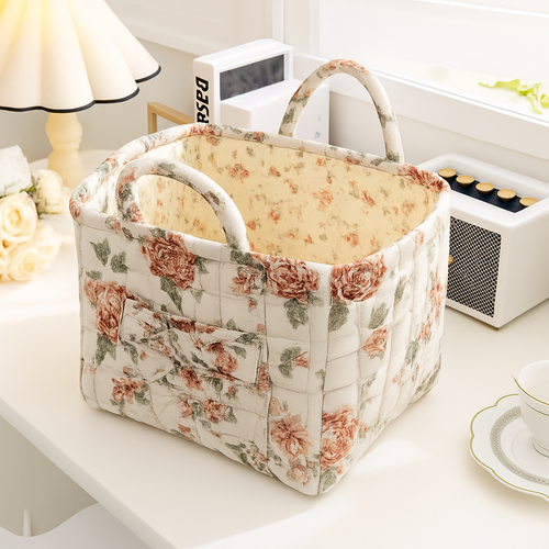 paniers de rangement en tissu grande capacité avec poignées pratiques - vue 4 sur 15