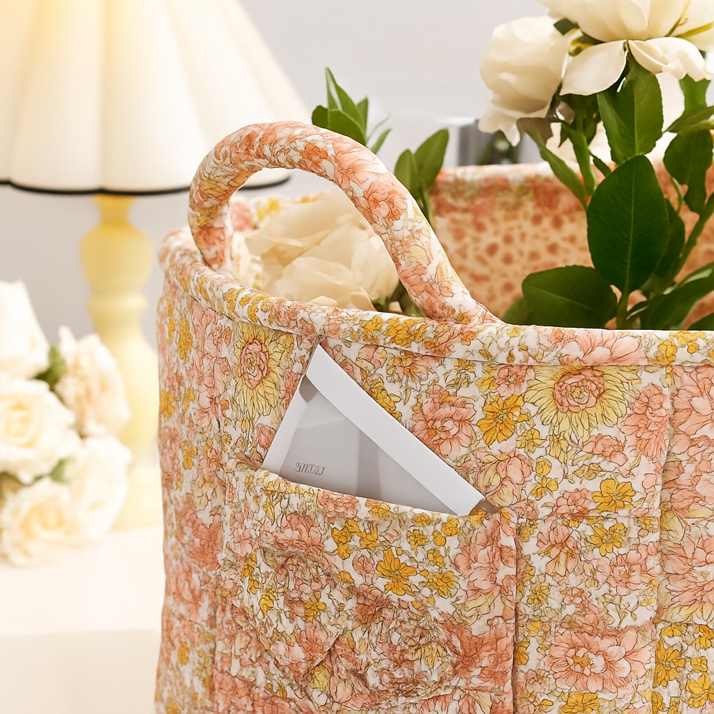 paniers de rangement en tissu grande capacité avec poignées pratiques - vue 5 sur 15