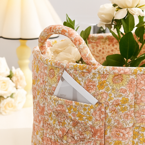 paniers de rangement en tissu grande capacité avec poignées pratiques - vue 5 sur 15
