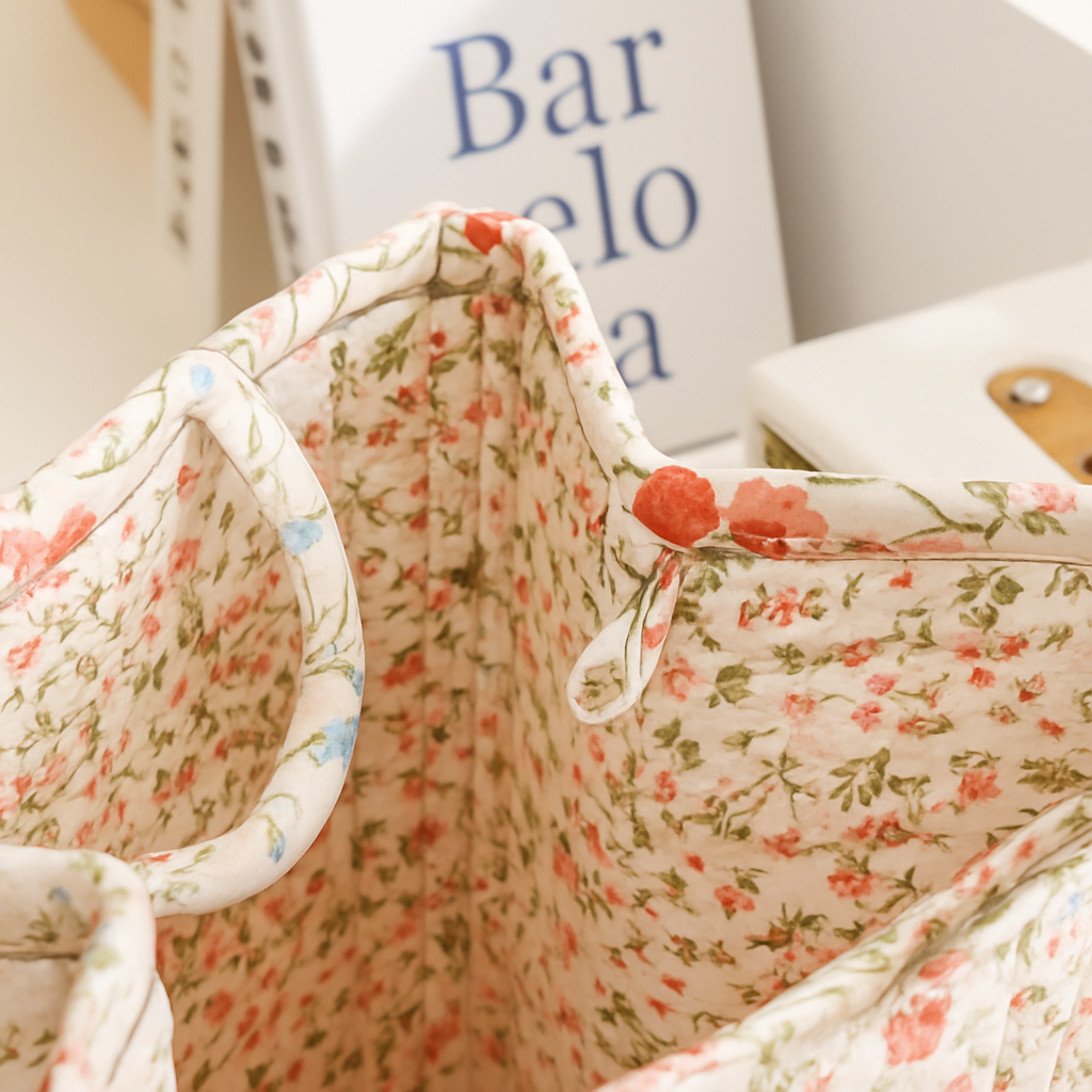 paniers de rangement en tissu grande capacité avec poignées pratiques - vue 7 sur 15