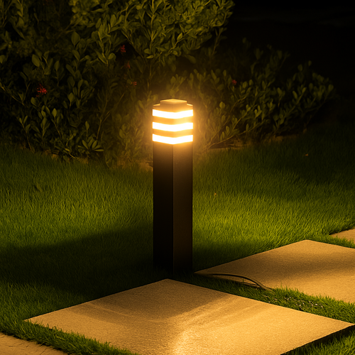 pilier lumineux led aluminium étanche pour jardin extérieur - vue 2 sur 8