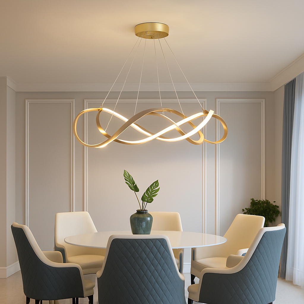 Plafond moderne à LEDs Lampe Lustre Pour Salon Hall Restaurant Chambre Suspension Lumière Décor Intérieur Luminaire Lustre - vue 4 sur 18