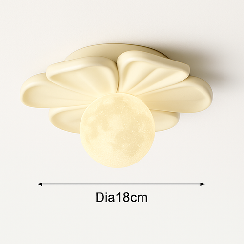 plafonnier 3d en forme de lune fleur en résine décorative