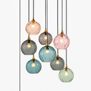 plafonnier classique en verre coloré design nordique pour intérieur