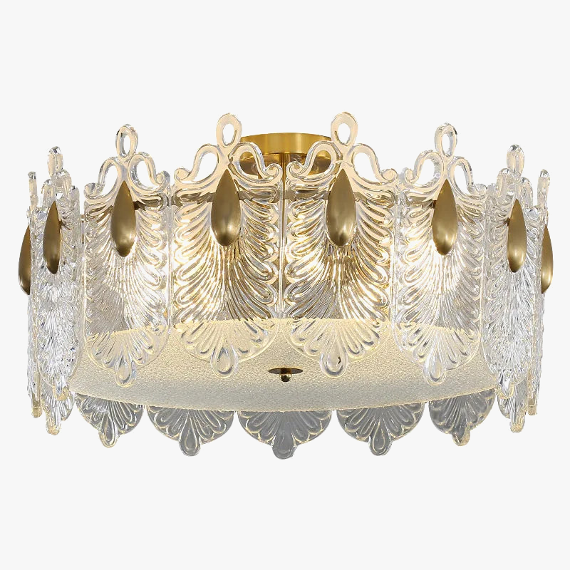 plafonnier de luxe 	 avec lumière led et contrôle lampara