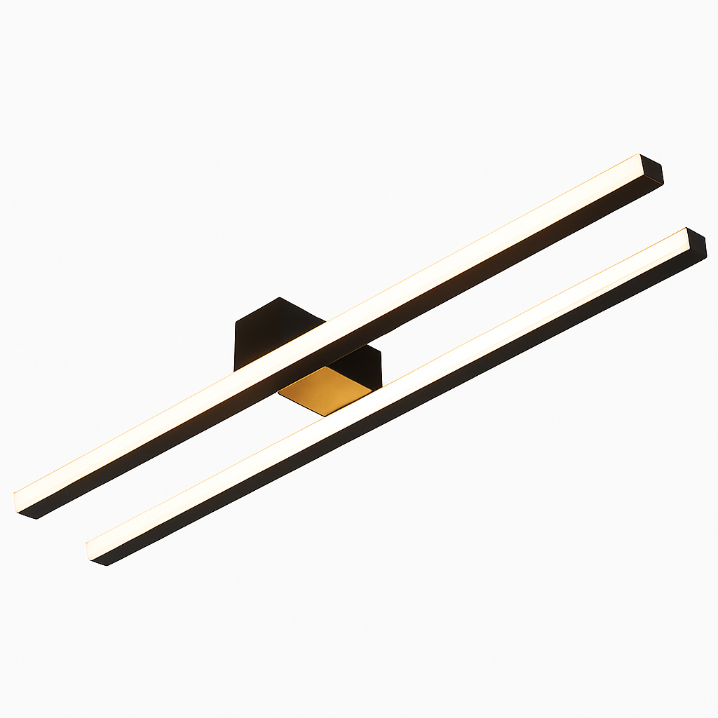 Plafonnier design industriel LED avec barre lumineuse Warren - vue 6 sur 9
