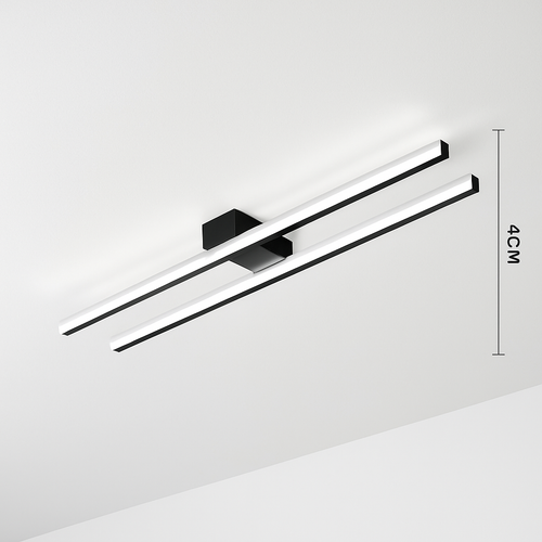 Plafonnier design industriel LED avec barre lumineuse Warren - vue 8 sur 9