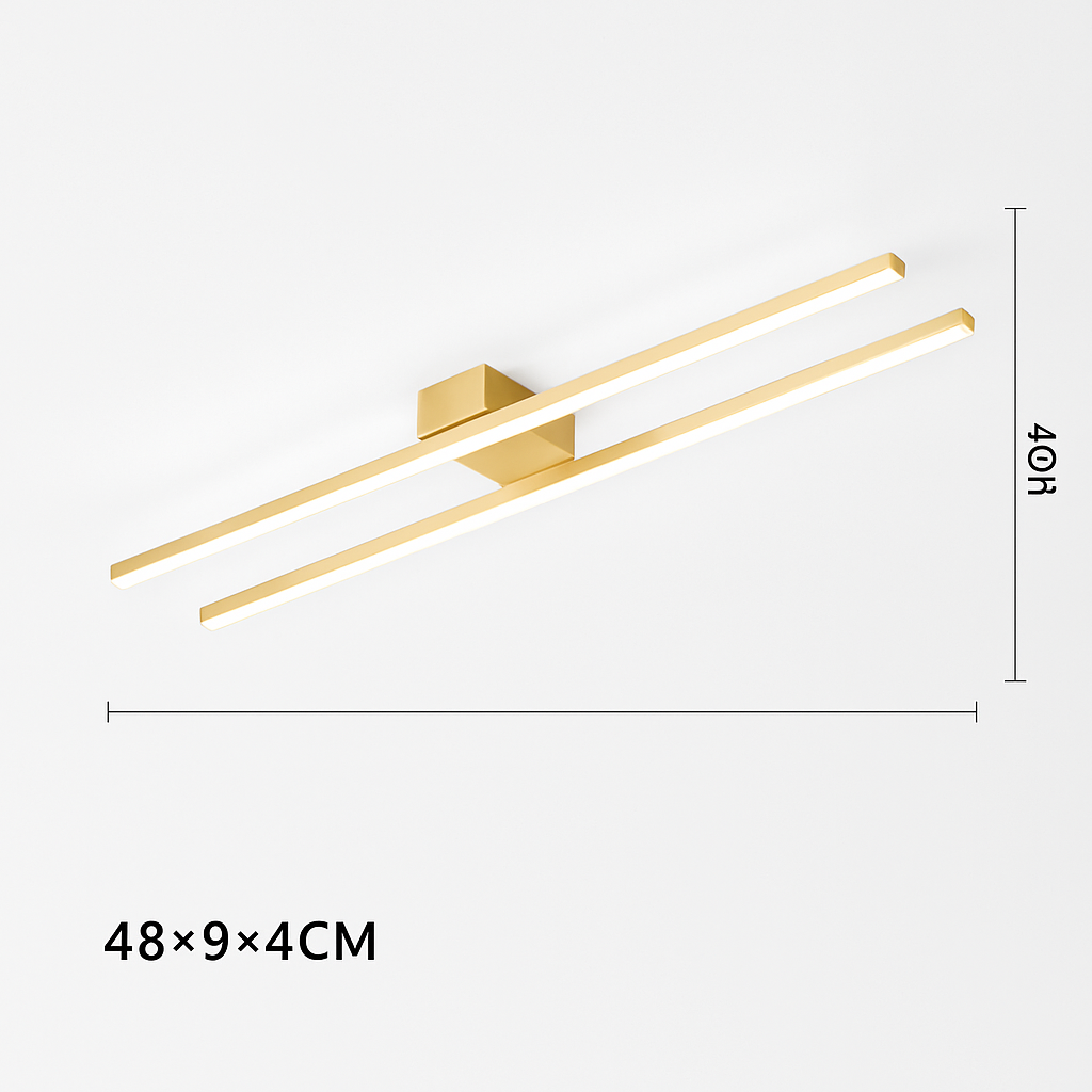 Plafonnier design industriel LED avec barre lumineuse Warren - vue 8 sur 9