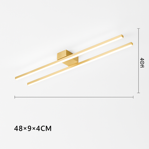 Plafonnier design industriel LED avec barre lumineuse Warren - vue 9 sur 9