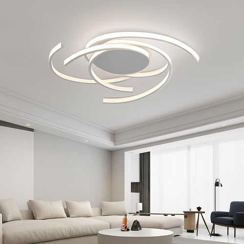 Plafonnier design LED avec des semi-cercles entrelacés Dilia - vue 5 sur 6