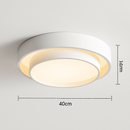 Plafonnier design LED avec double abat-jour arrondi Isaiah