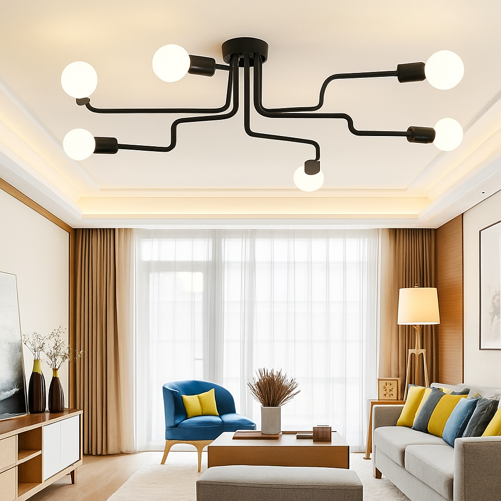 Plafonnier design à LED avec plusieurs bras - vue 3 sur 7