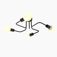 Plafonnier design à LED avec plusieurs bras