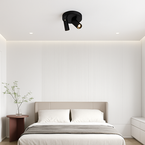 Plafonnier design à LED avec plusieurs cylindre en métal Loft - vue 3 sur 4