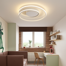 Plafonnier design LED double boucle (noir ou blanc)
