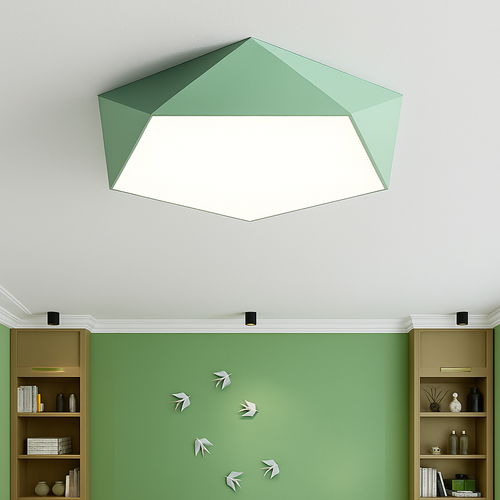 Plafonnier design LED géométrique de couleur - vue 5 sur 7