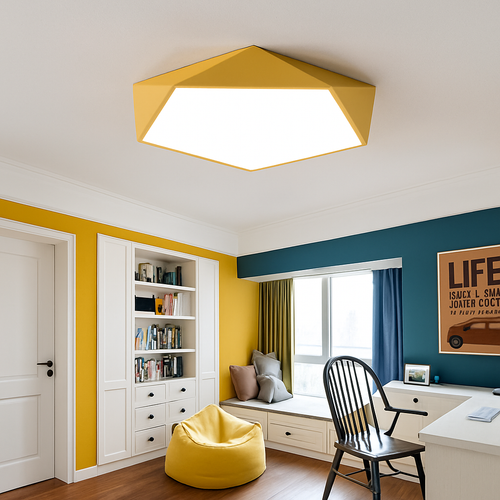 Plafonnier design LED géométrique de couleur - vue 7 sur 7