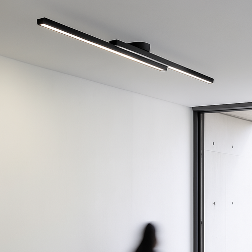 Plafonnier design LED linéaire et minimaliste Dallas - vue 3 sur 8