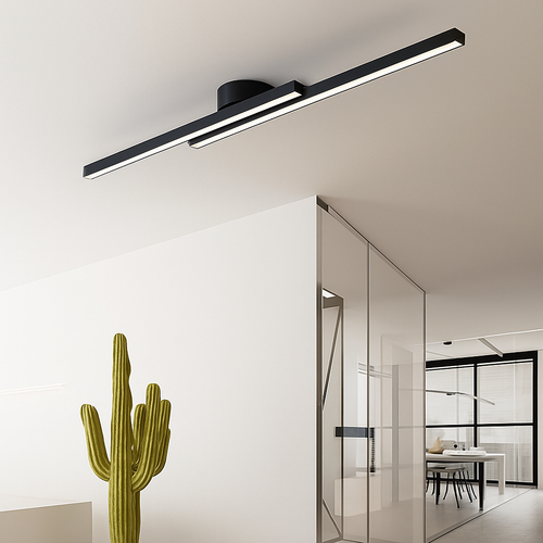 Plafonnier design LED linéaire et minimaliste Dallas - vue 4 sur 8