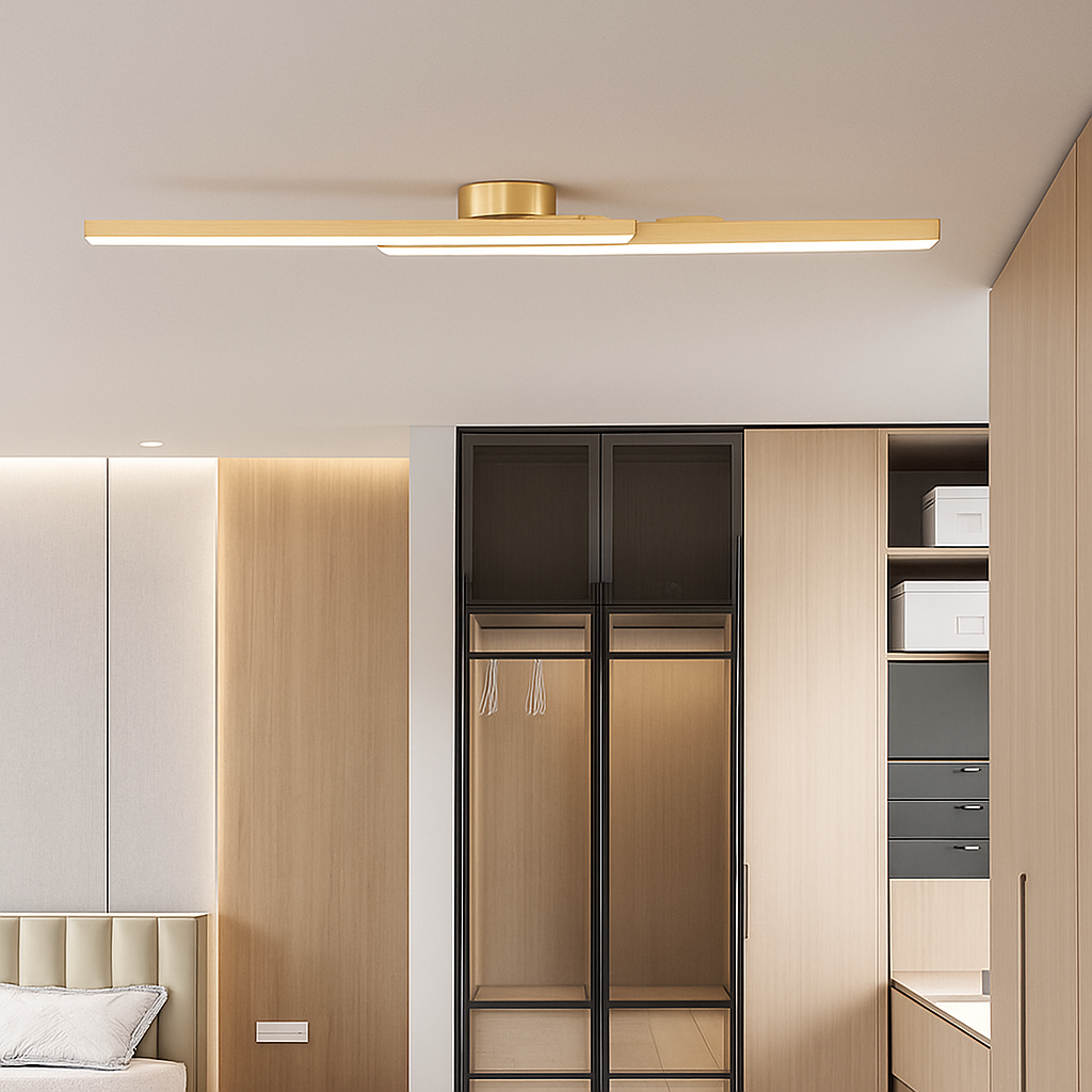 Plafonnier design LED linéaire et minimaliste Dallas - vue 6 sur 8