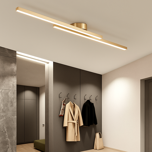 Plafonnier design LED linéaire et minimaliste Dallas - vue 8 sur 8