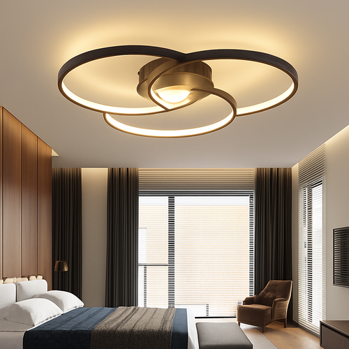 Plafonnier design LED rosace trois cercles Bwart - vue 3 sur 8