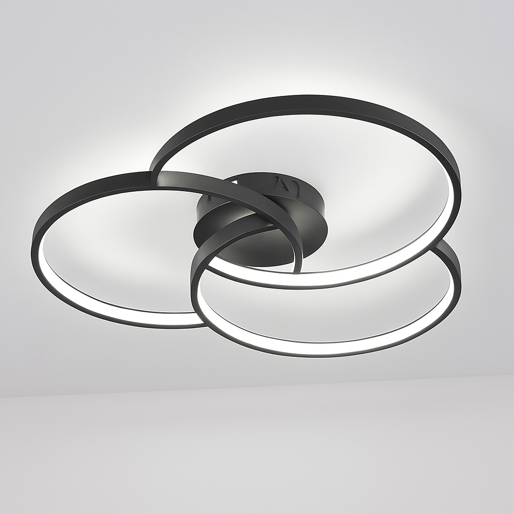 Plafonnier design LED rosace trois cercles Bwart - vue 6 sur 8