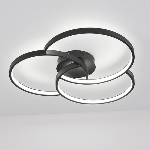 Plafonnier design LED rosace trois cercles Bwart - vue 7 sur 8