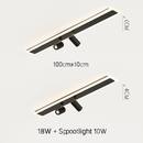 Plafonnier design moderne LED en métal noir avec plusieurs spots lumineux