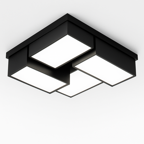 Plafonnier design moderne à LED rectangulaire - vue 2 sur 2