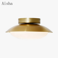 plafonnier doré moderne pour décoration et éclairage intérieur