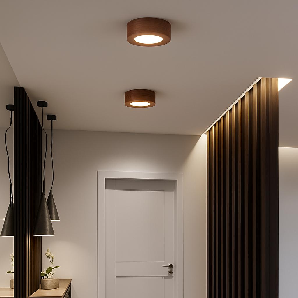 plafonnier en bois design lumineux pour décoration intérieure élégante - vue 4 sur 10