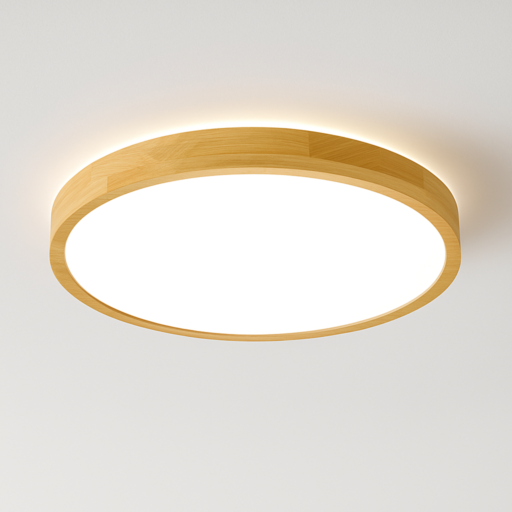 Plafonnier en bois à LED (plusieurs formes) - vue 11 sur 15