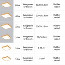 Plafonnier en bois à LED (plusieurs formes)
