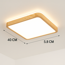 Plafonnier en bois à LED (plusieurs formes)