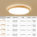 Plafonnier en bois à LED (plusieurs formes)