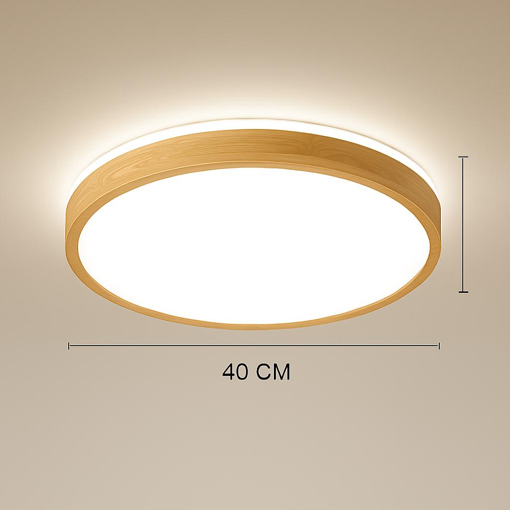 Plafonnier en bois à LED (plusieurs formes) - vue 6 sur 15