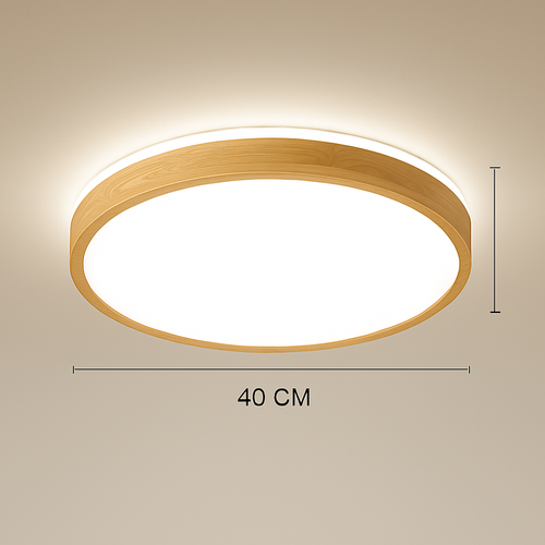 Plafonnier en bois à LED (plusieurs formes) - vue 7 sur 15