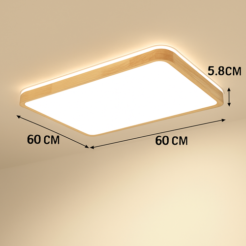 Plafonnier en bois à LED (plusieurs formes) - vue 9 sur 15