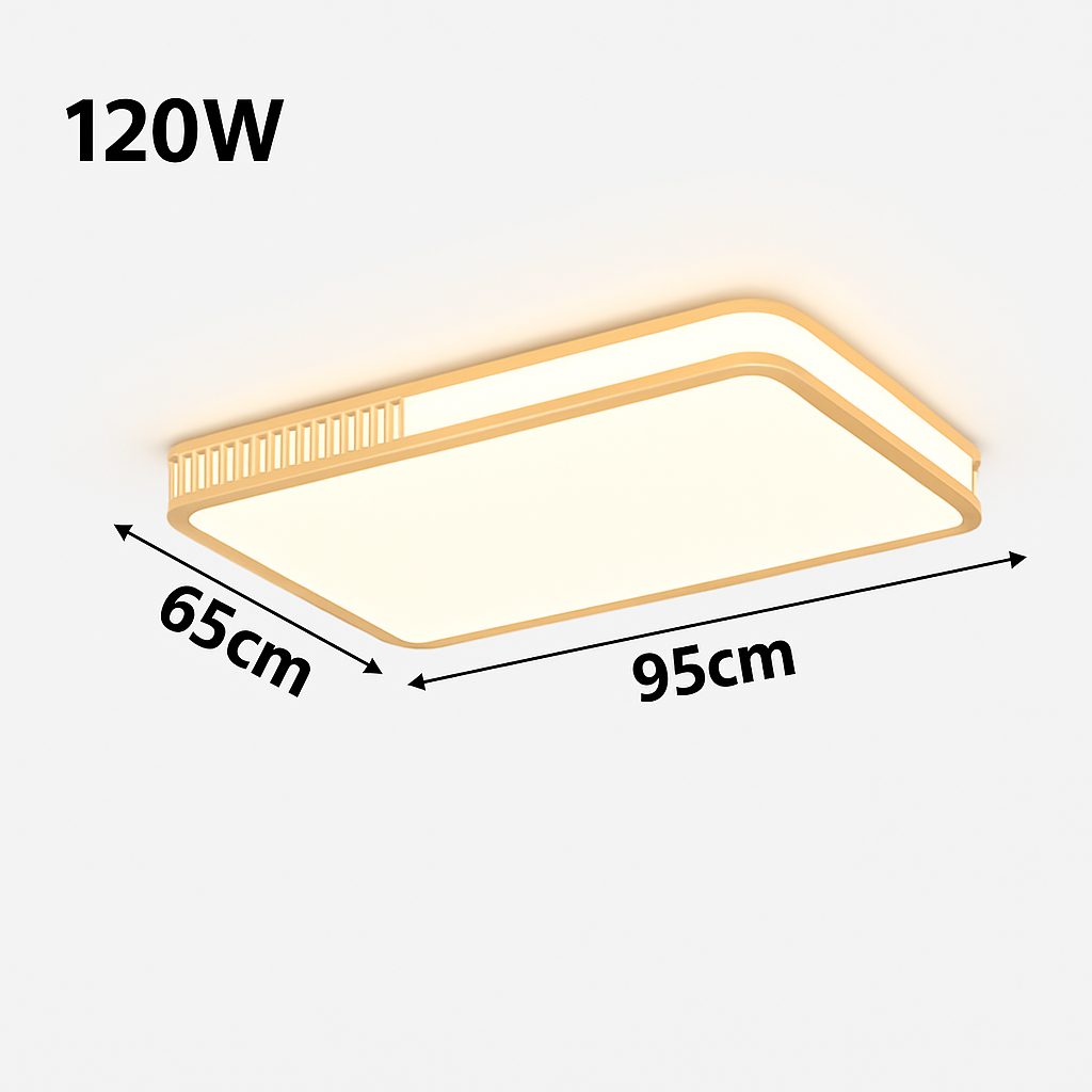 plafonnier en bois naturel à led pour décoration intérieure