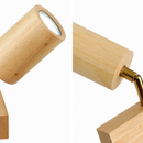 plafonnier en bois nordique avec spot rotatif et réglable