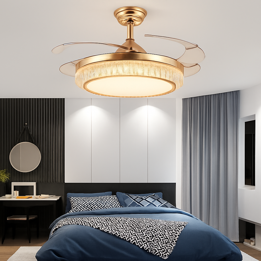 plafonnier en cristal avec lumière et télécommande design élégant
