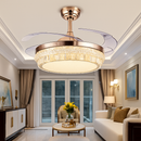 plafonnier en cristal avec lumière et télécommande design élégant