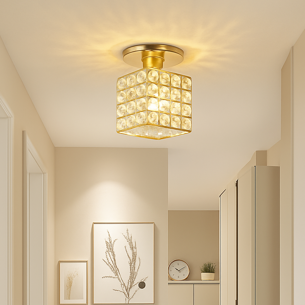 plafonnier en cristal moderne pour décoration intérieure élégante - vue 3 sur 12