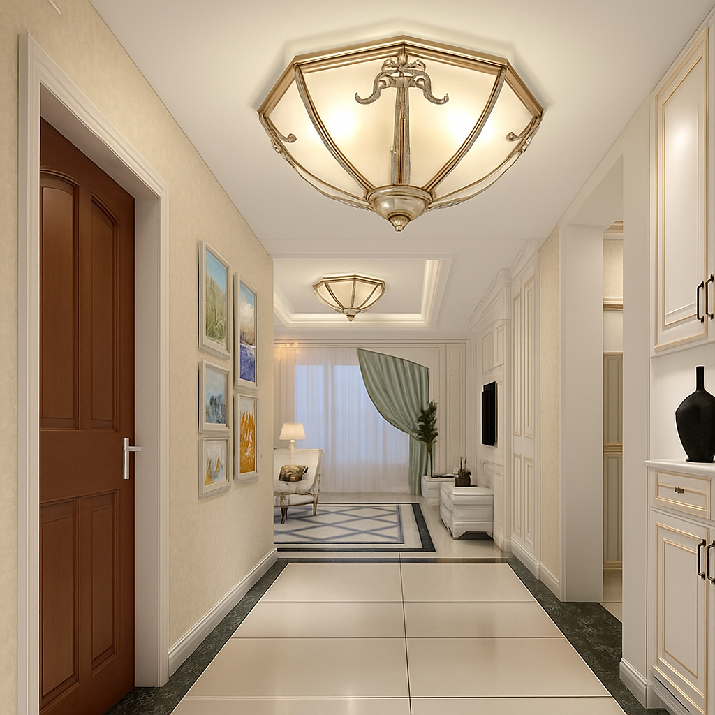 plafonnier en cuivre pour intérieur et extérieur polyvalent - vue 5 sur 8