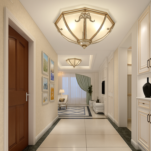 plafonnier en cuivre pour intérieur et extérieur polyvalent - vue 6 sur 8