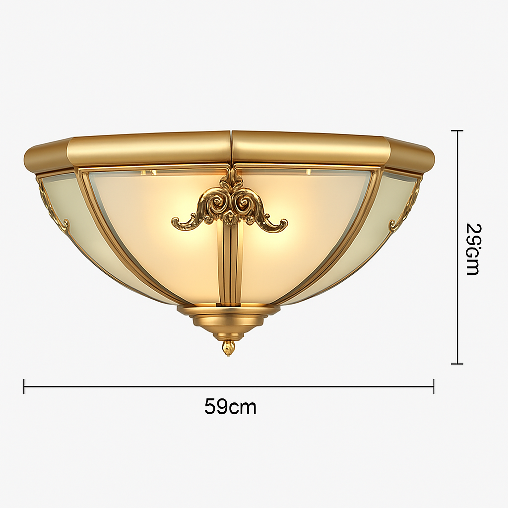 plafonnier en cuivre pour intérieur et extérieur polyvalent - vue 8 sur 8