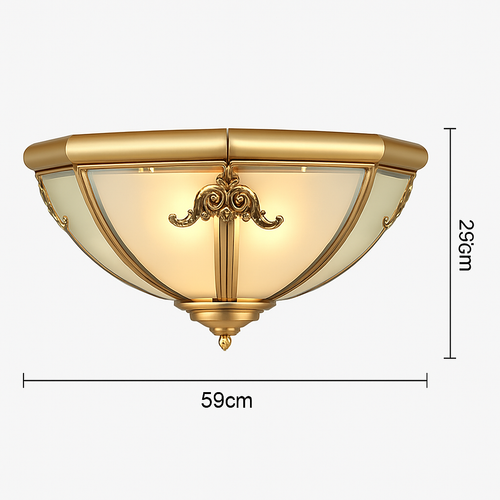 plafonnier en cuivre pour intérieur et extérieur polyvalent - vue 9 sur 8